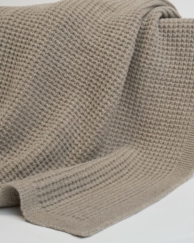 Koc z wełny merino 100% Brązowy
