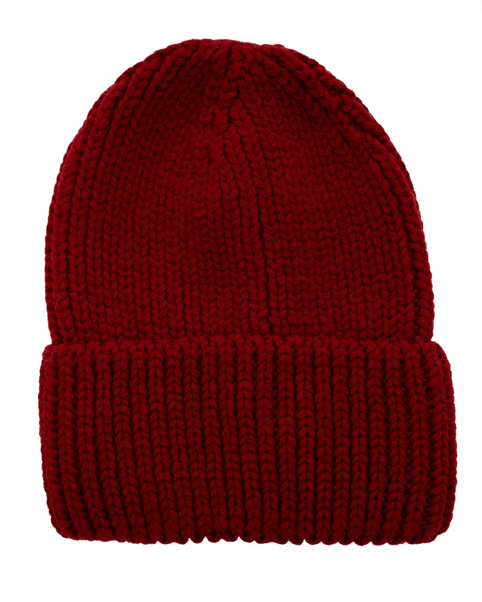 CHARLIE CZAPKA  Z WEŁNY MERINO 100% MERINO BORDOWA
