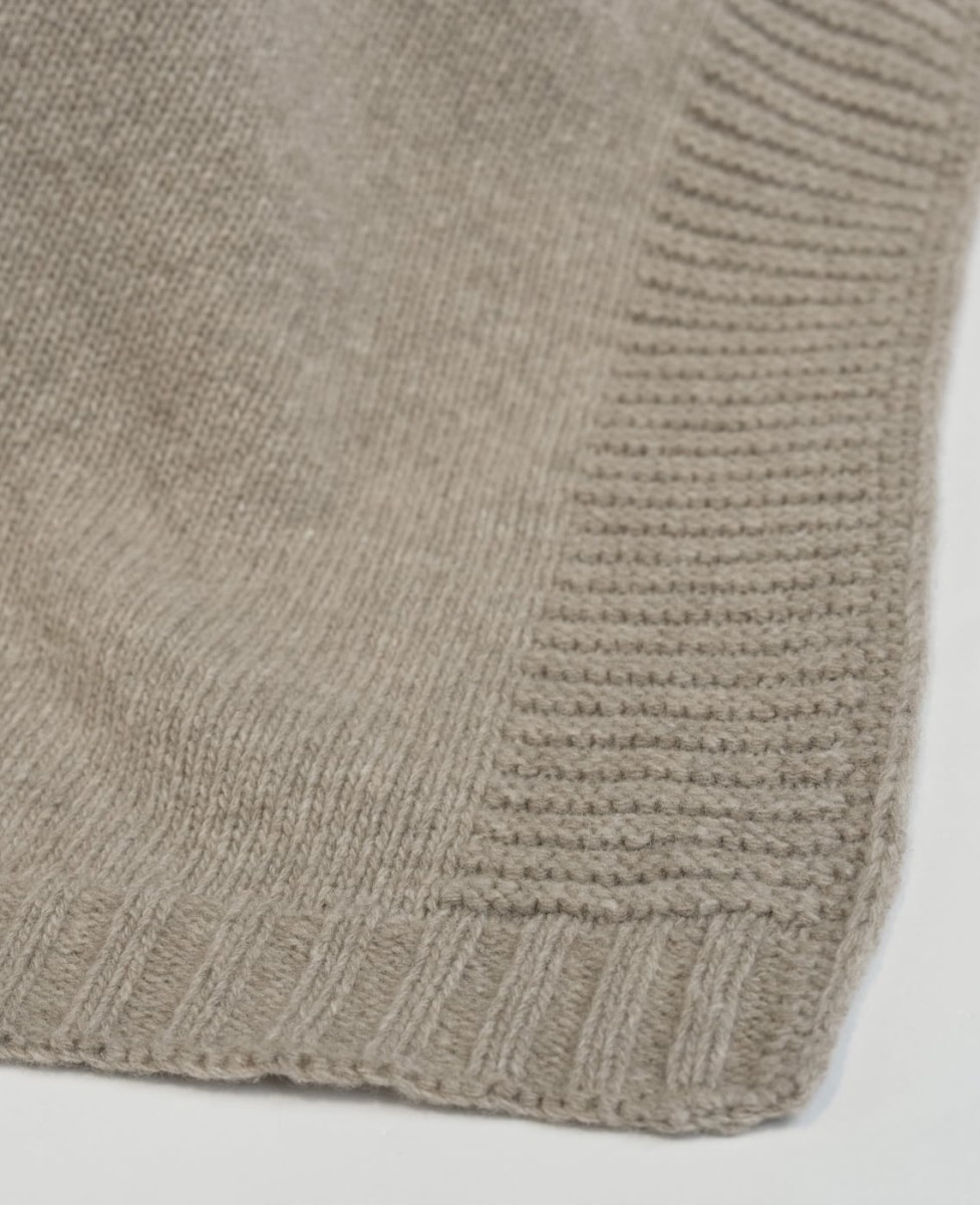Koc z Wełny Merino 100% Brązowy