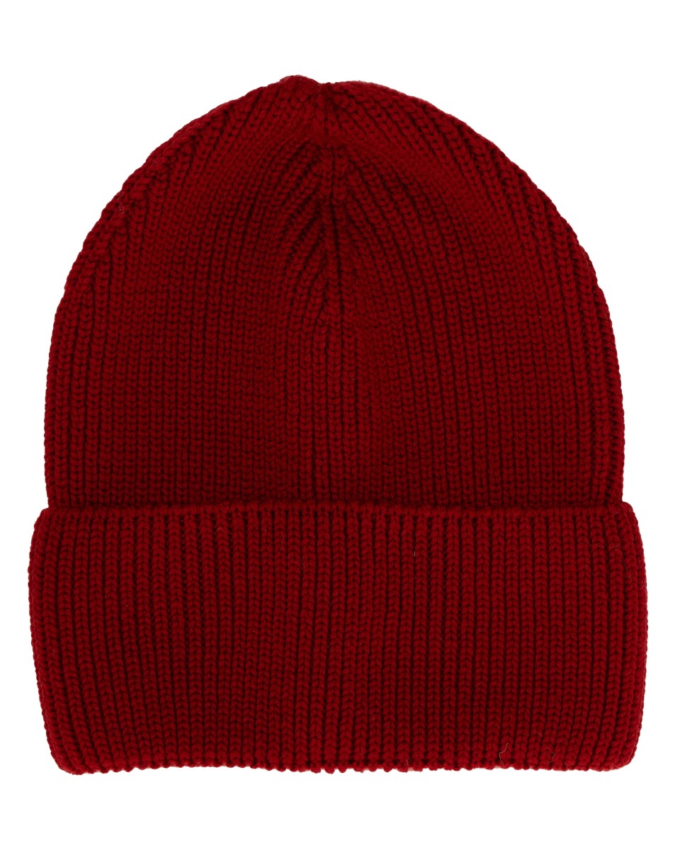 CZAPKA Z WEŁNY MERINO 100% AMBER BORDOWA