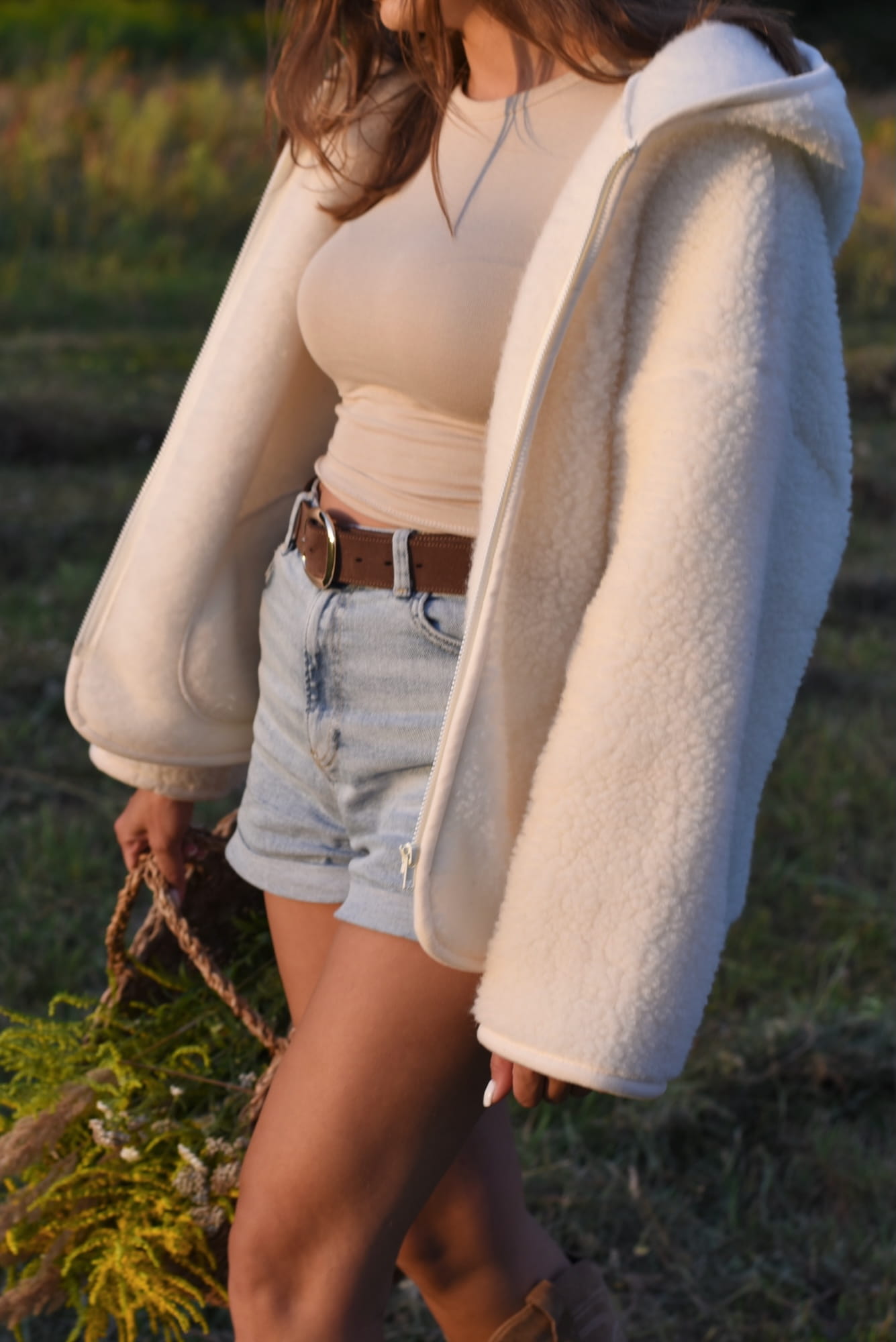 Kurtka z Wełny Merino Oversize MILKY