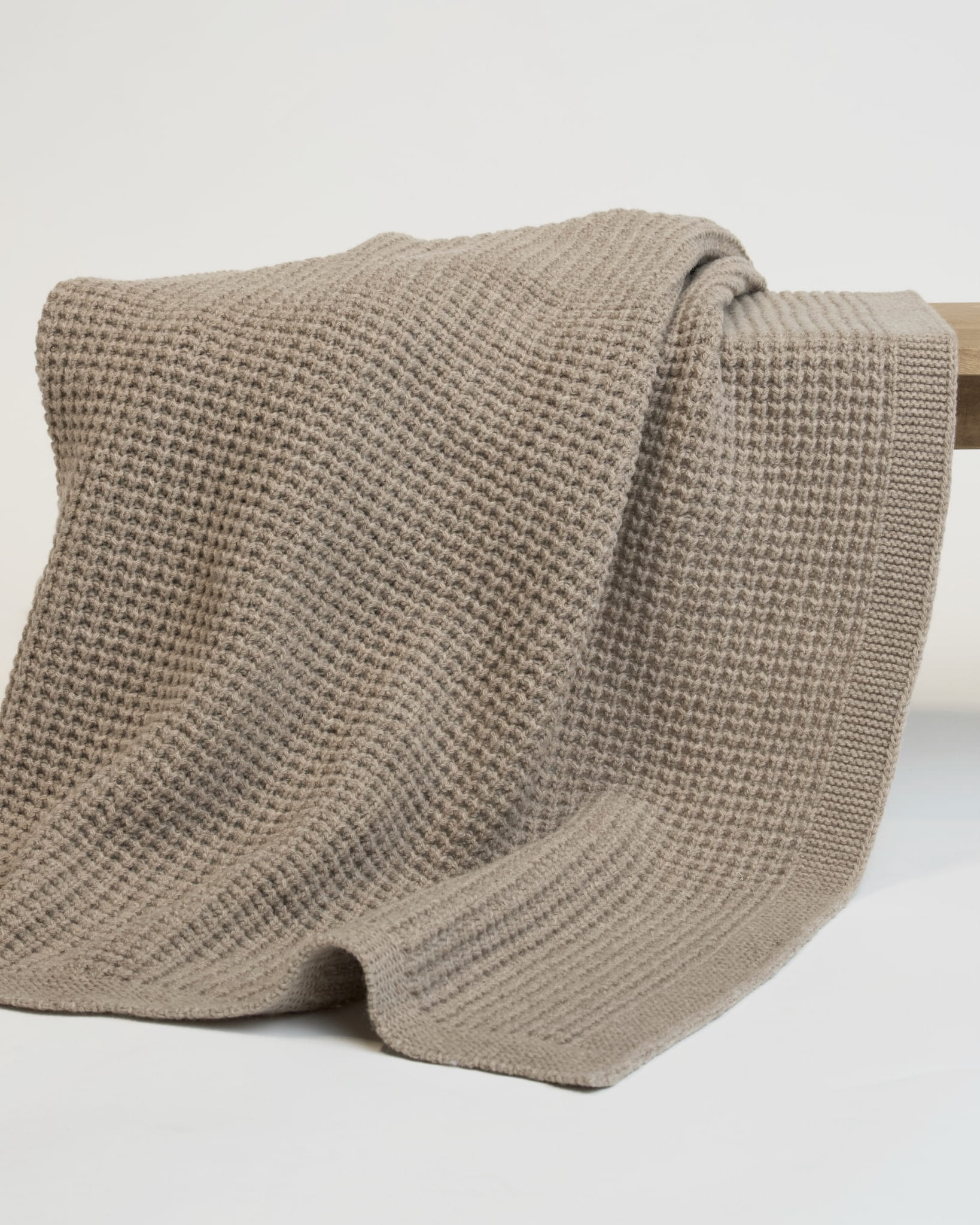 Koc z wełny merino 100% Brązowy