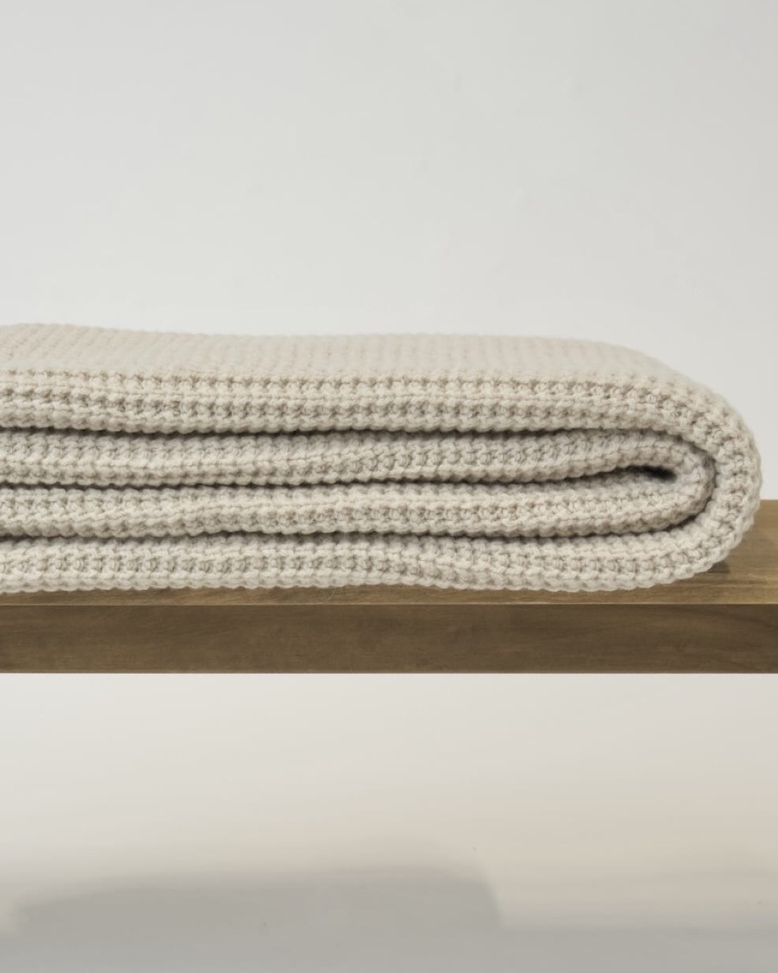 Koc z Wełny Merino 100% Beżowy