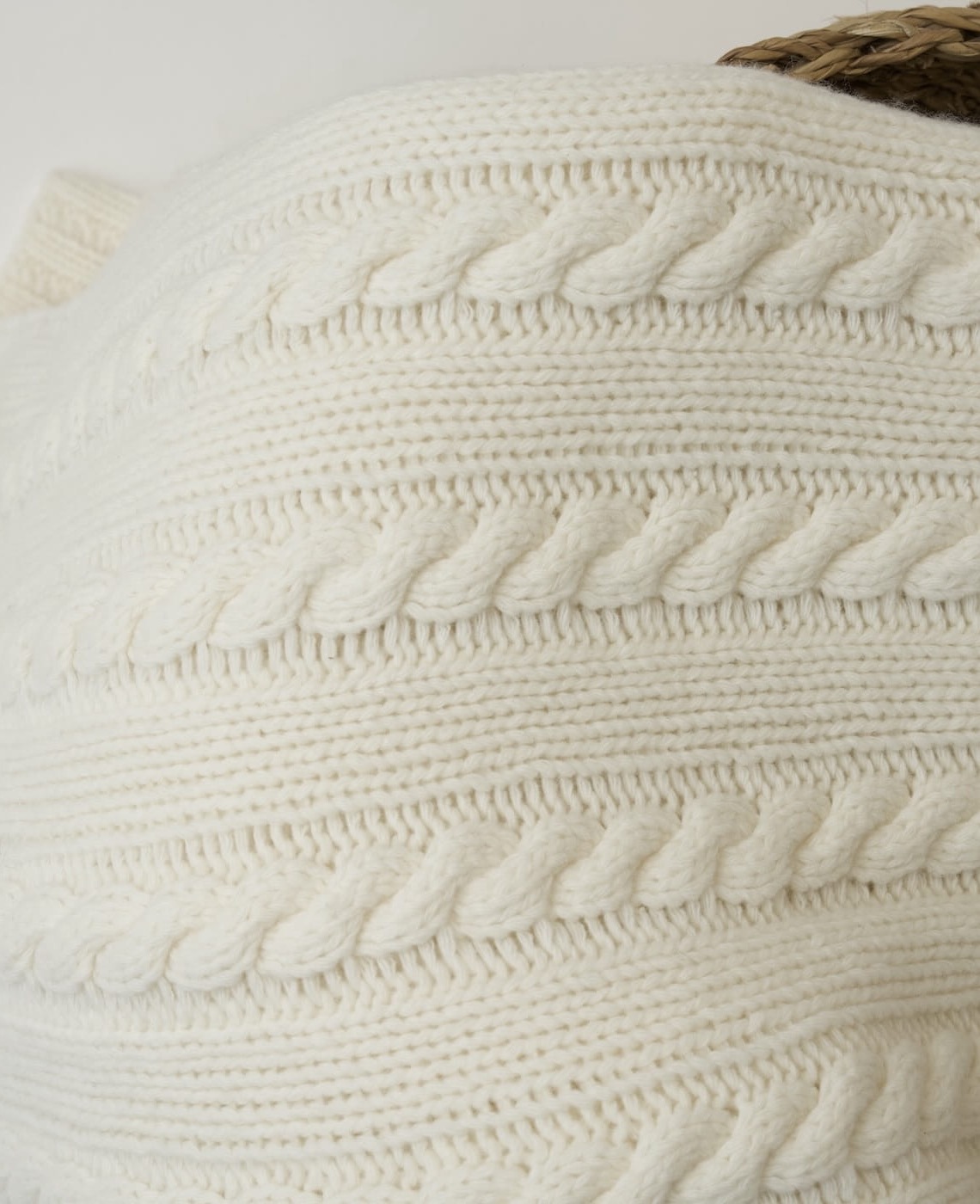 Koc z Wełny Merino 100% Ecru