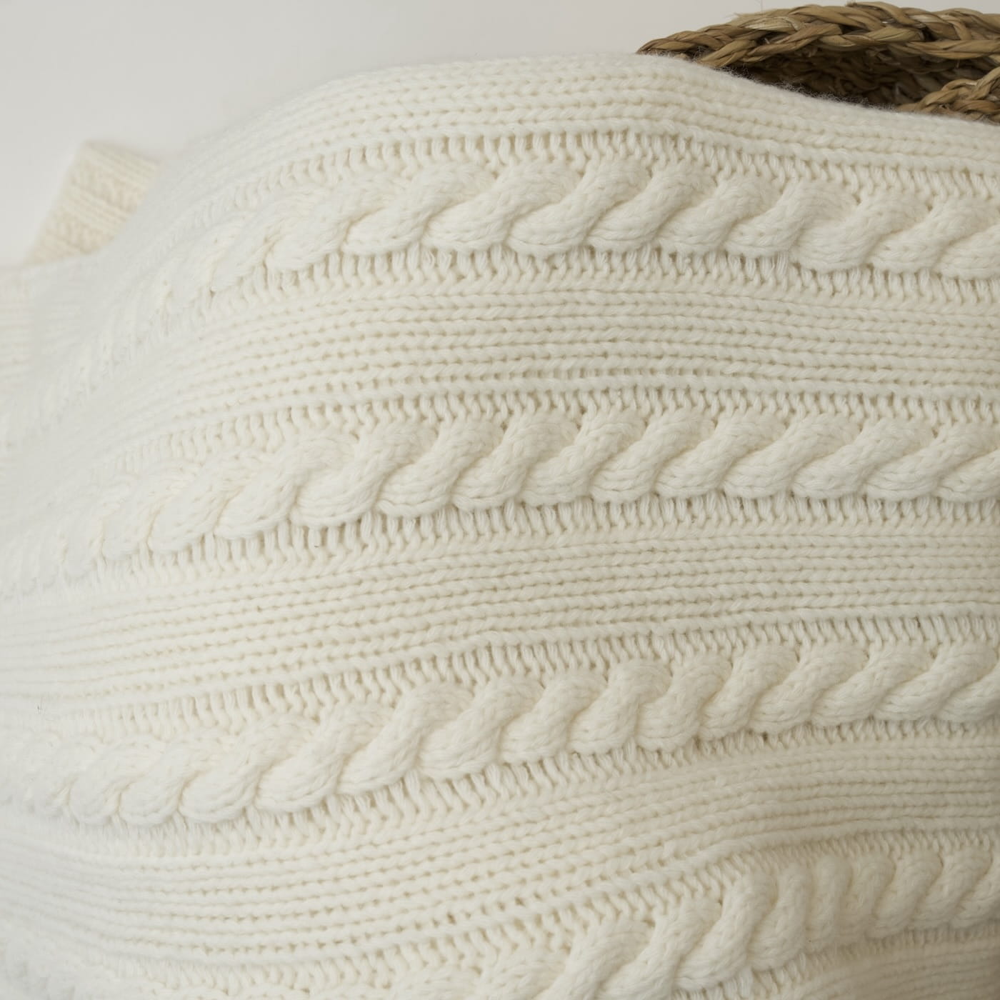 Koc z Wełny Merino 100% Ecru